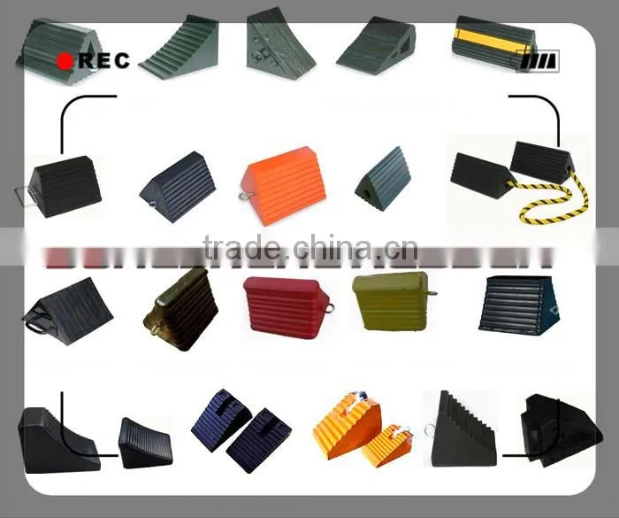 PU wheel chock for 120 tons vehicle 9KG Chock block