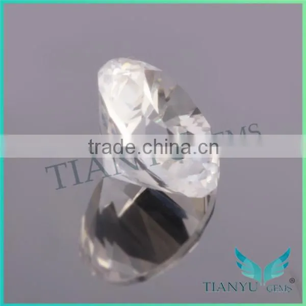 Loose gemstone wholesale china 12# white color round shape synthetic sapphire gemstone