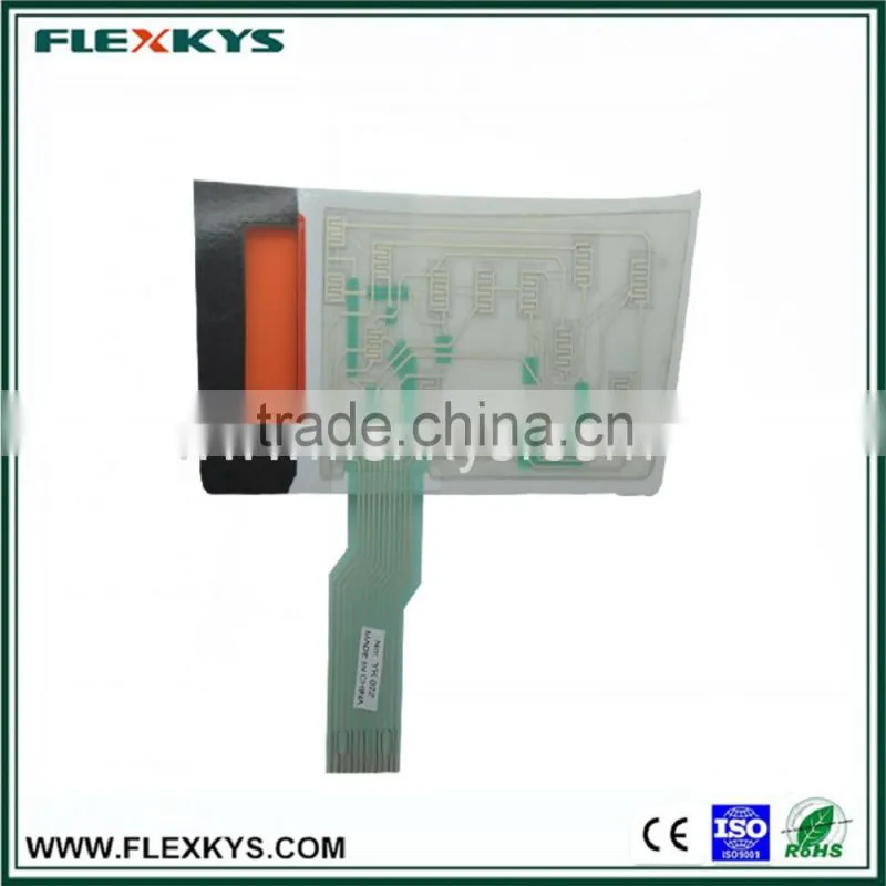 Valve embossed keys non-tactile membrane control switch