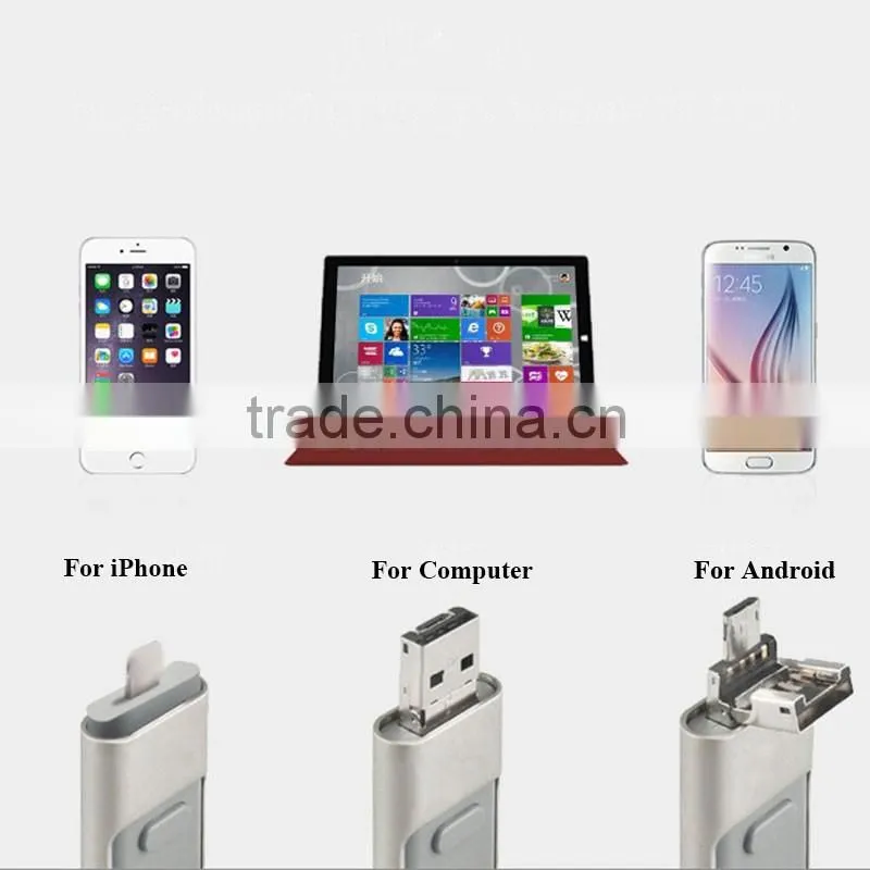 Pen drive HD memory stick Dual purpose mobile OTG Micro USB Flash Drive 16GB 32GB 64GB PENDRIVE For iPhone 6 6s Plus 5 5S ipad