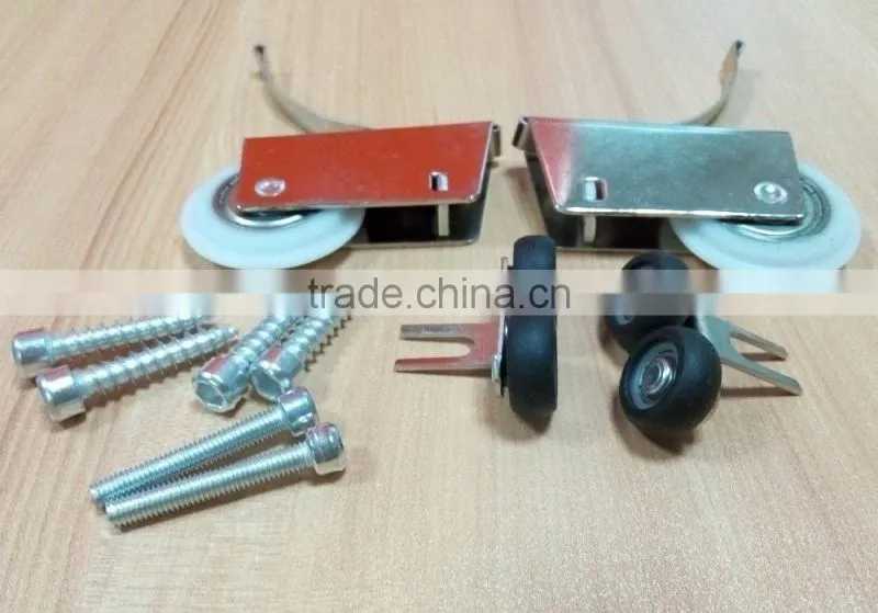 high quality steel and Plastic Wardrobe Sliding Door Fittings max door weight 40kg