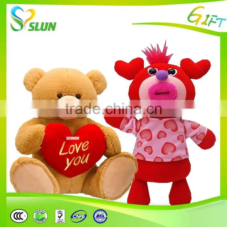 Most popular naughty bear plush toy china soft Valentine's Day animal plush toy for girl friend