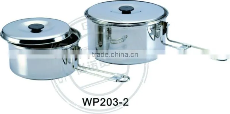 hot sale 2pcs Convenient stainless steel pot