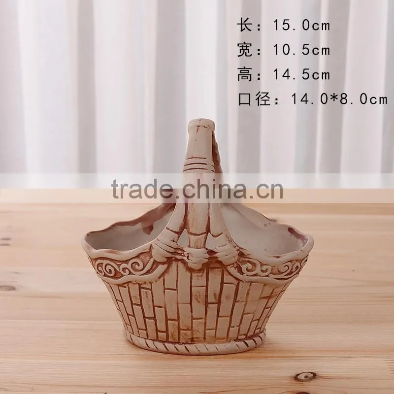 Ceramics Flower Pot for Home Office Desk Garden Decoration