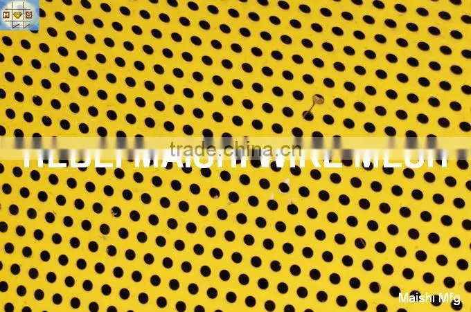 Yellow epoxy resin coatings Aluminium plate Punched Metal Screens