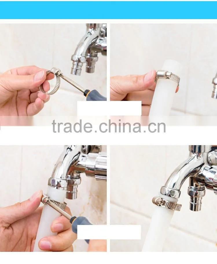 adjustable stainless steel Hose Pipe water pipe Clamps Clips For Air Water Fuel Gas 16mm-25mm 3 Pack