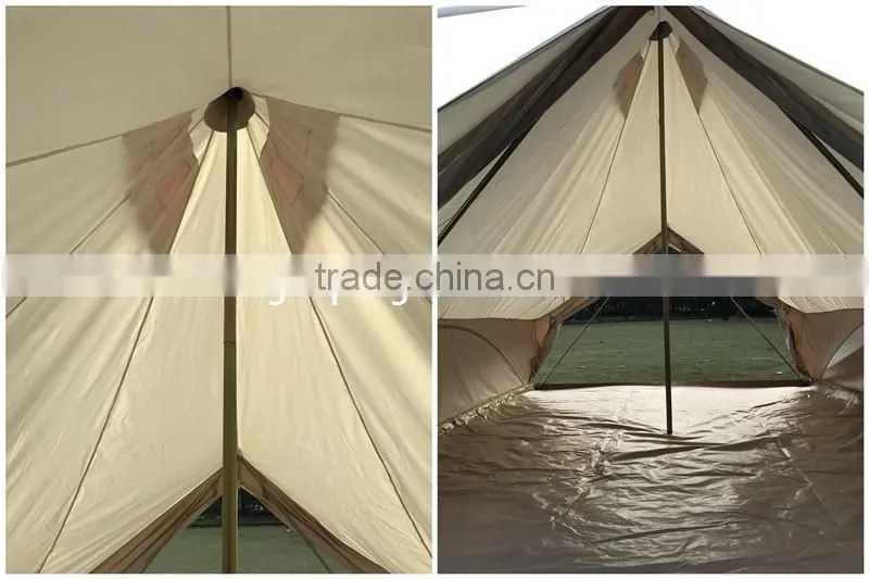 4m Outdoor Canvas Bell Tent Waterproof Luxury Camping Bell Tents