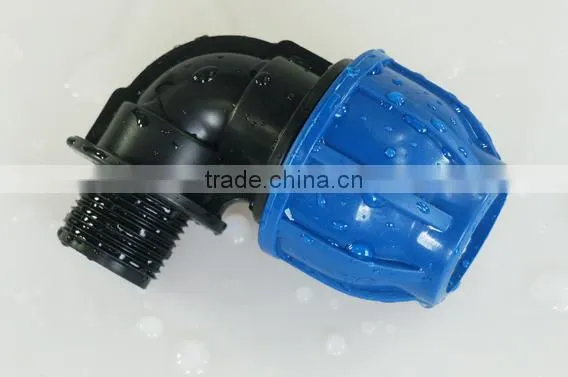 pp compression BSP thread 90 degree male elbow