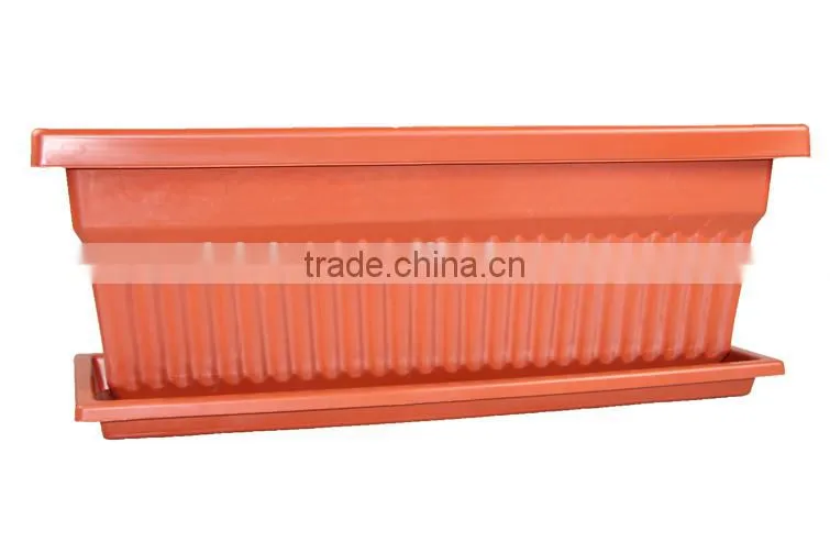 Rectangular plastic planter box garden pot