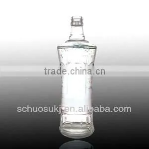 Item 0818 Good quality Wholesale 750ml Frosted Glass Wine Bottle for Vodka,and whisky