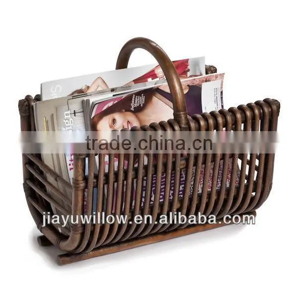 Natural Wicker Magzine CD Baskets wholesale