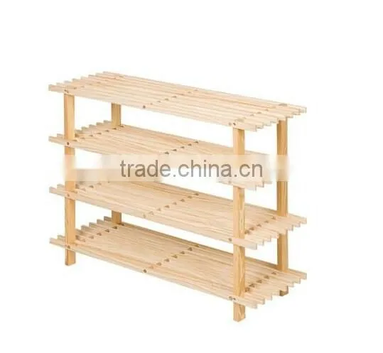 High quality handmade FSC wooden shoe rack wholesale