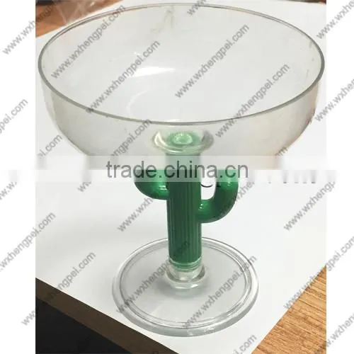 Cleverish portable cute transparent cactus plastic storage jewelry wedding bowl tray
