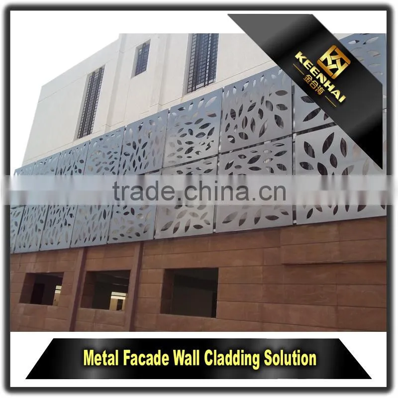 Laser Cutting Decorative Aluminium Perforated Facade Panel for Wall Cladding