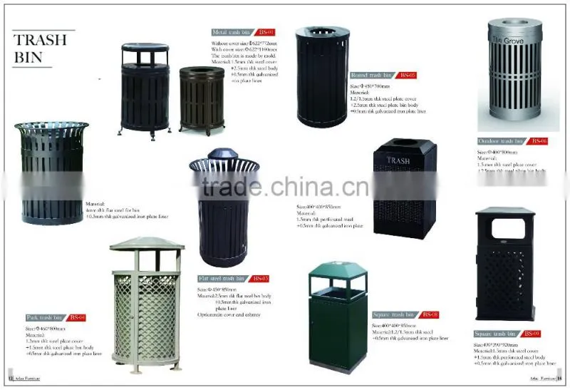 Arlau Outdoor Waste Rubbish Bin,Rubbish Trash Can,Unique Garbage Bin