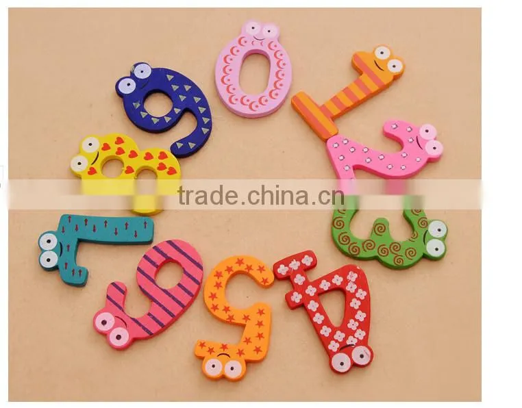 digital wooden educational fridge magnets for home decor
