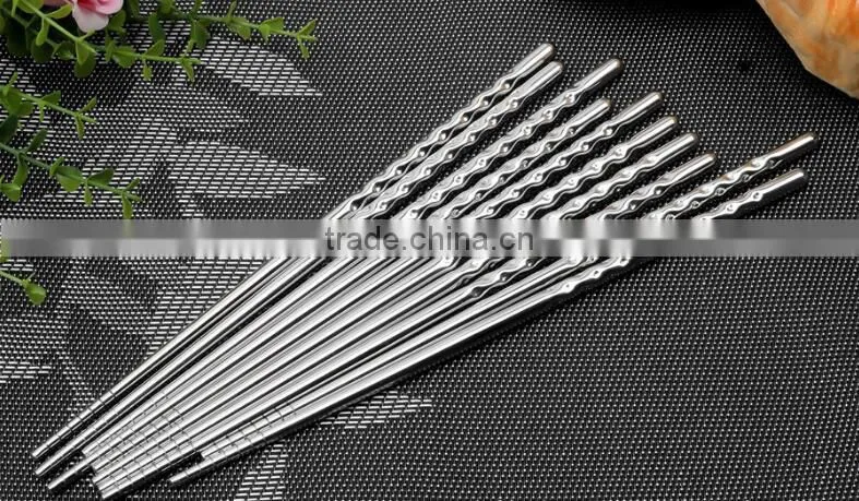 Wholesale chineses stainless steel chopsticks with rests