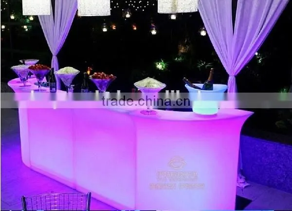 Nightclub used RGB color changing led glowing shining vintage bar counter