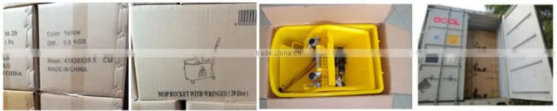 20L mop bucket with wringer side press plastic
