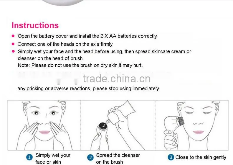 5in1 Multifunction Electric Face Facial Cleansing Brush
