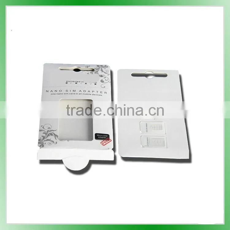 Free sample Nano SIM adapter to Micro and Standard Sim Card Adapter mobile pin