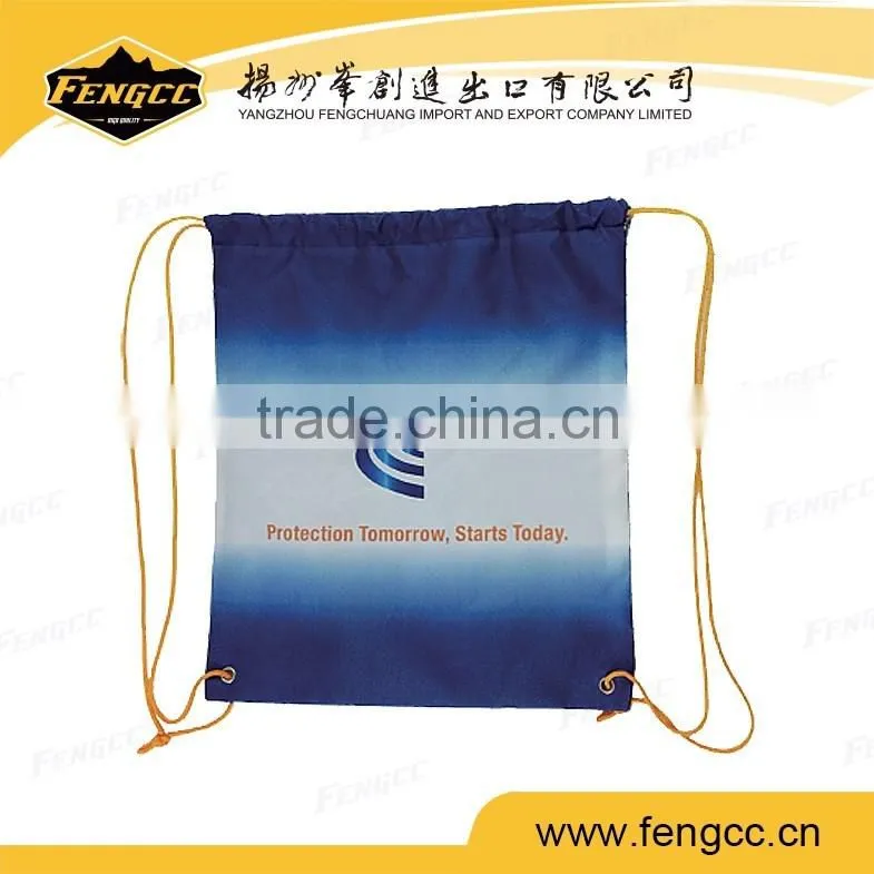 2016 hot sale full print multi fuction 210D polyester drawstraing backpack ,drawstring sport bag
