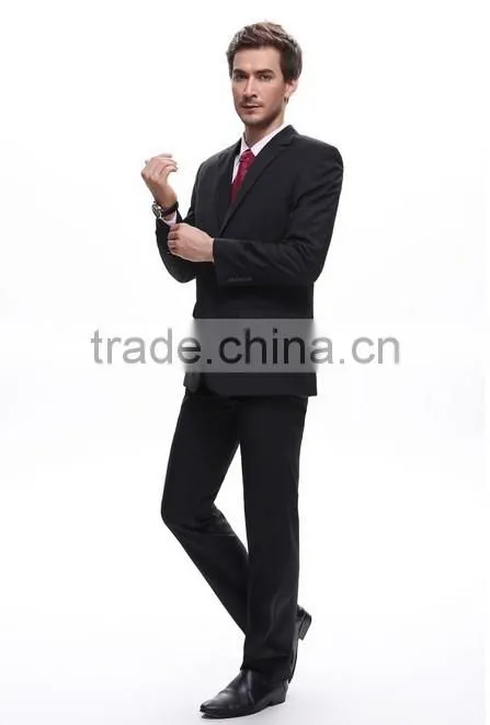 latest design custom made black wool coat pant mens suit