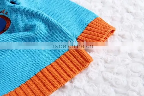 Round neck with buttons boys pullover sweater factory price