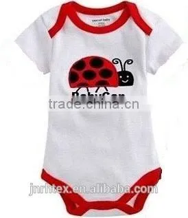 Top quality organic cotton baby animal rompers wholesale baby clothes