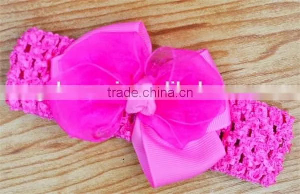 Flower plain baby girl's headband + socks set for baby gift