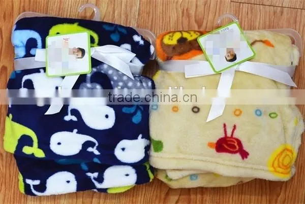 Animal Pattened soft thick Coral Fleece baby blanket