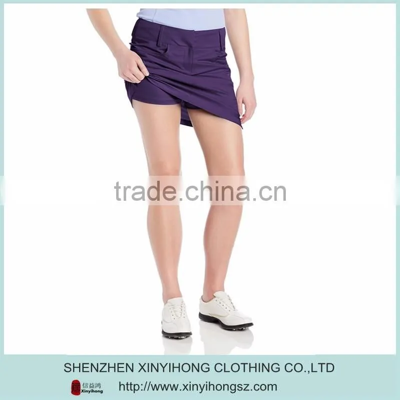 custom tailored fit golf skirts/ skorts with safety pants
