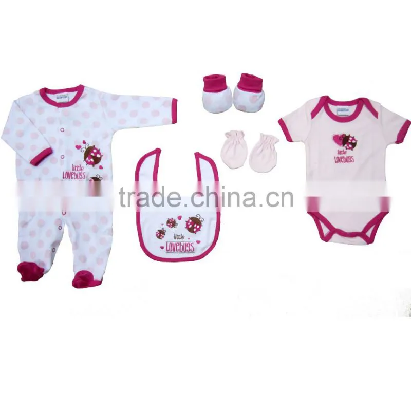 2016 fashion new born 100% cotton wholesale baby cloth