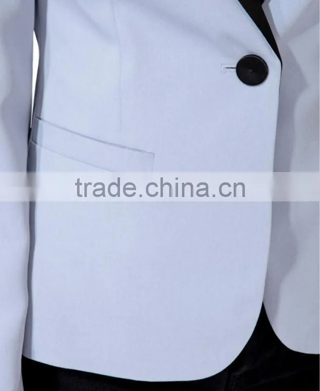 Contrast Lapel Blazer