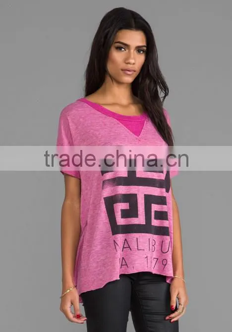 fashion double collar t-shirt