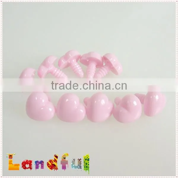 Plastic Heart Safety Nose in Pink for Plush Teddy Bear