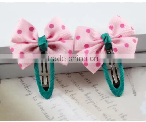 2015 fashion ,beautiful and cute ribbon hair clip design for kids