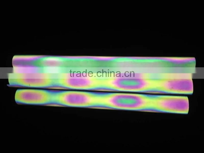 silk screen printing logo transparent PET glass beads reflective rianbow film