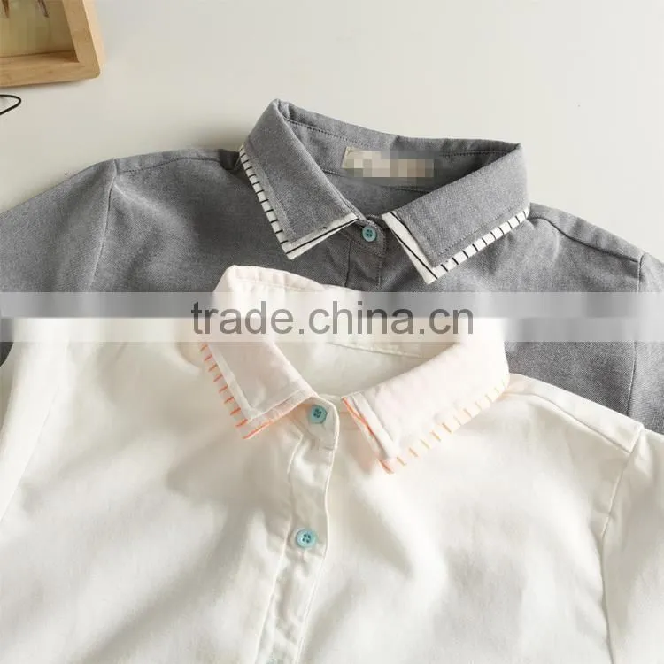 Fashion embroidery summer ladies/mans shirt
