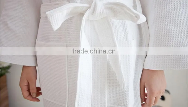 Weave Cotton Unisex Waffle BathRobes For Hotel