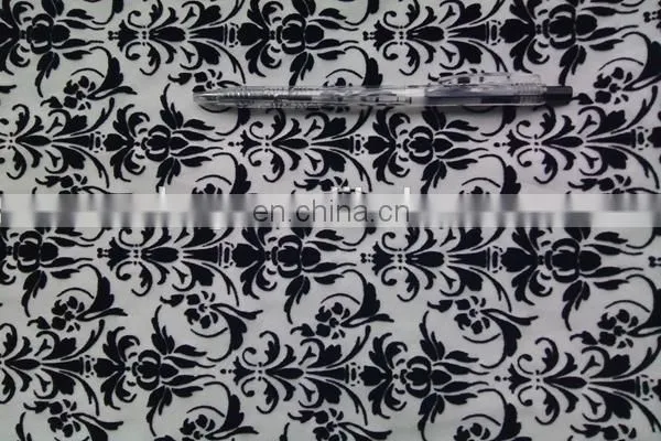 Winfar textile wholesale flock printing,Scuba printing flocking fabric