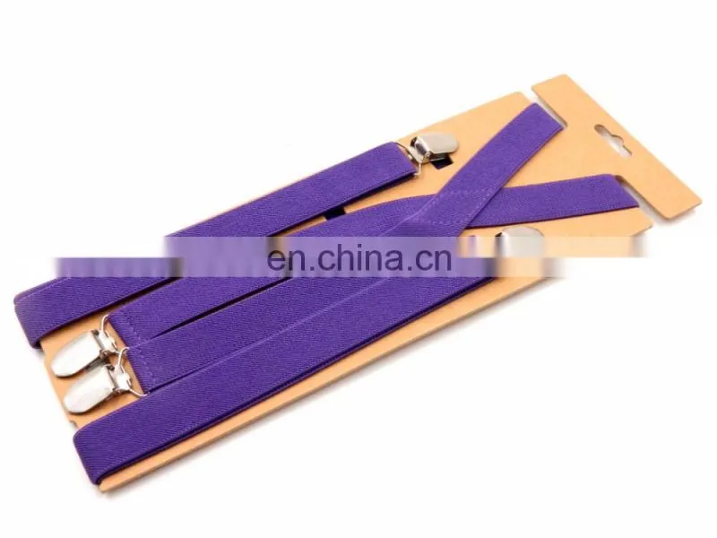 2017 Wholesale Low MOQ solid color Suspenders