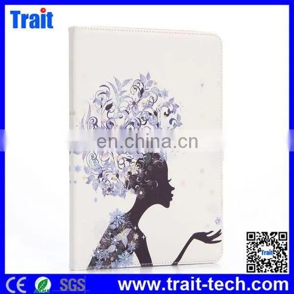 China New Design Popular Wallet Style Diamond Studded Magnetic Buckle Stand for ipad air 2 leather case wholesale