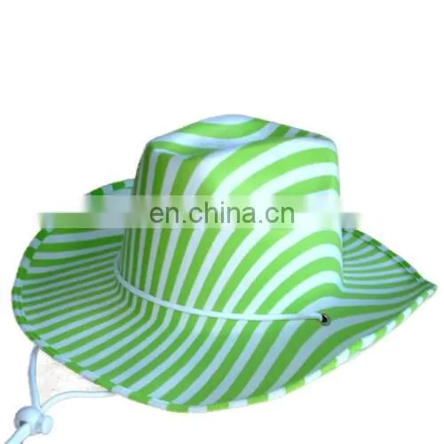 MCH-2094 Party Carnival cheap adult stripes floppy hat wide brim fedora hat