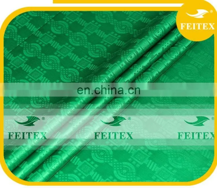 Feitex Jacquard Latest Fashion African Bazin Embroidery Design Shadda Dress