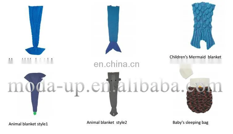 High quality home blanket children mermaid tail blanket