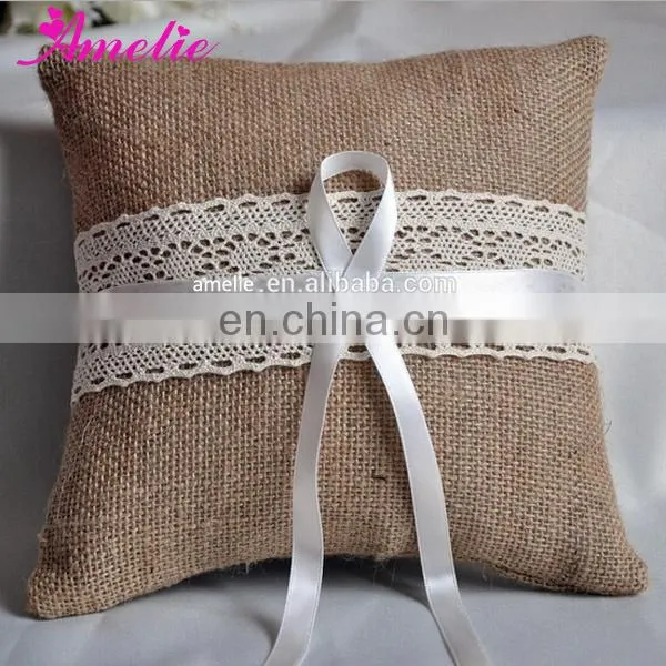 Burlap Wedding Guestbook and Pen Holder Set with Lace