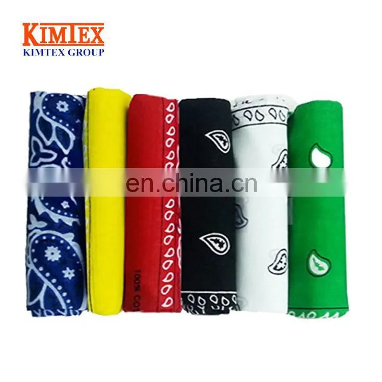 Custom 100%Cotton square bandana gift set