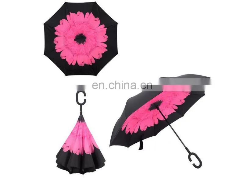 Top Quality Customized Rain Fashion C Handle Inverted Umbrella