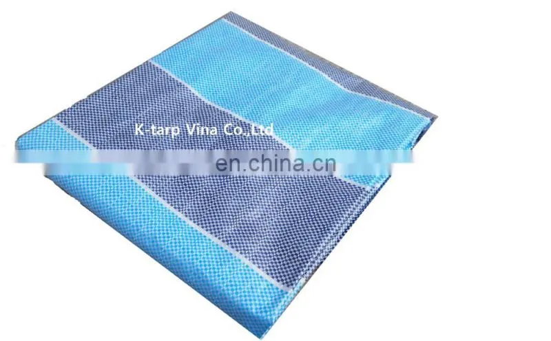 White Blue White Stripes Tarpaulin Supply For Singapore Malaysia- Made In Vietnam